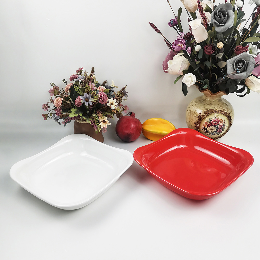 Groothandel restaurant dinerborden witte of rode melamine vierkante plaat