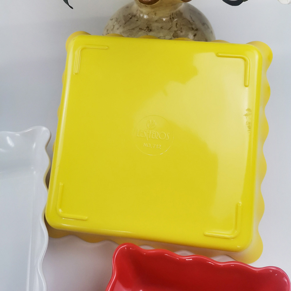 Uniek design keuken vierkante golvende fruitsaladekom