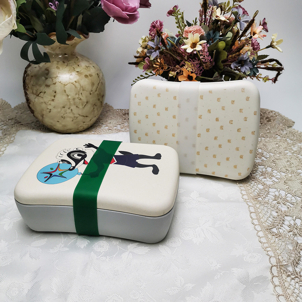 Aangepaste kleur milieuvriendelijke biologisch afbreekbare vierkante Bento lunchbox