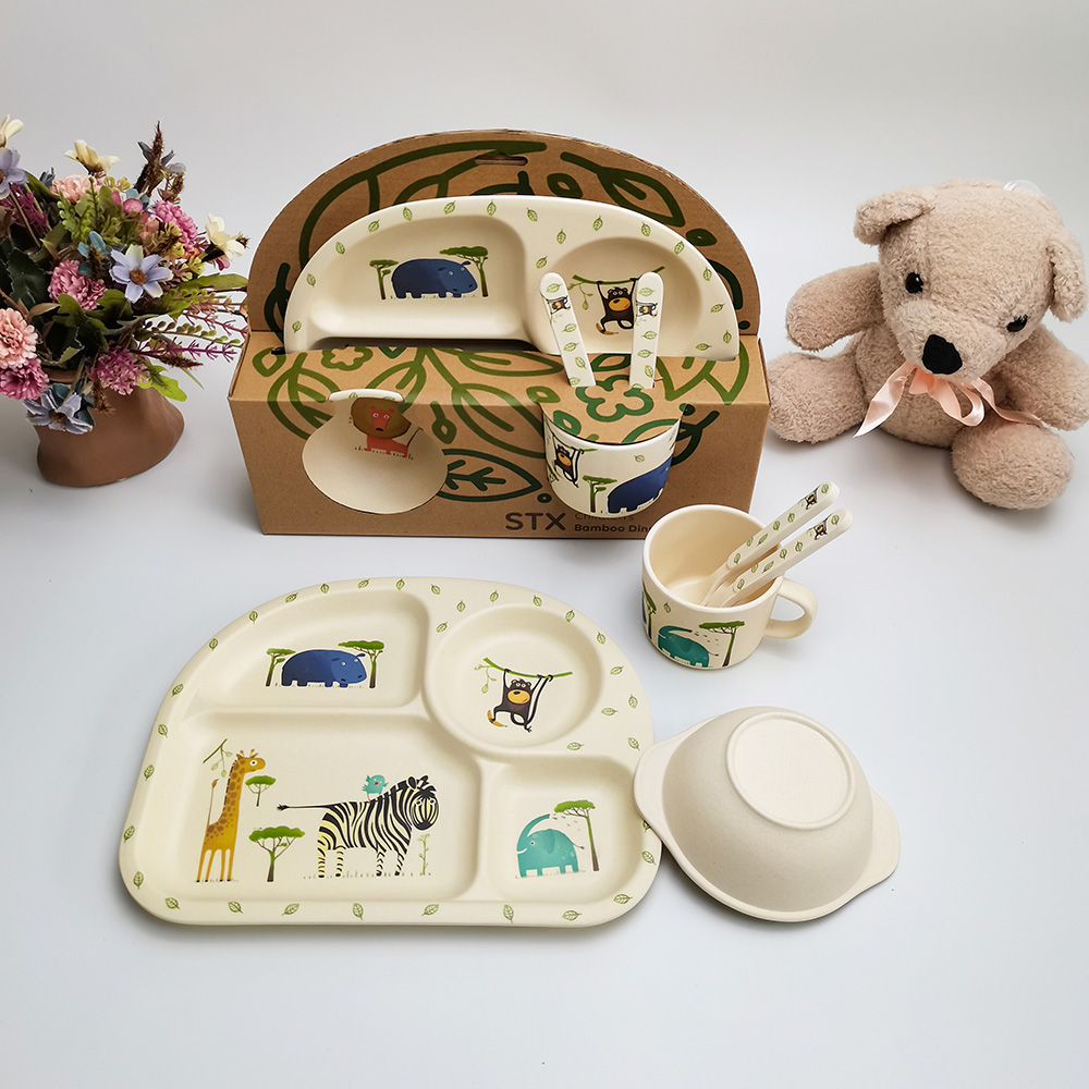 Groothandel Goedkoop Draagbaar Melamine Set Servies, Kinderbord Set Servies