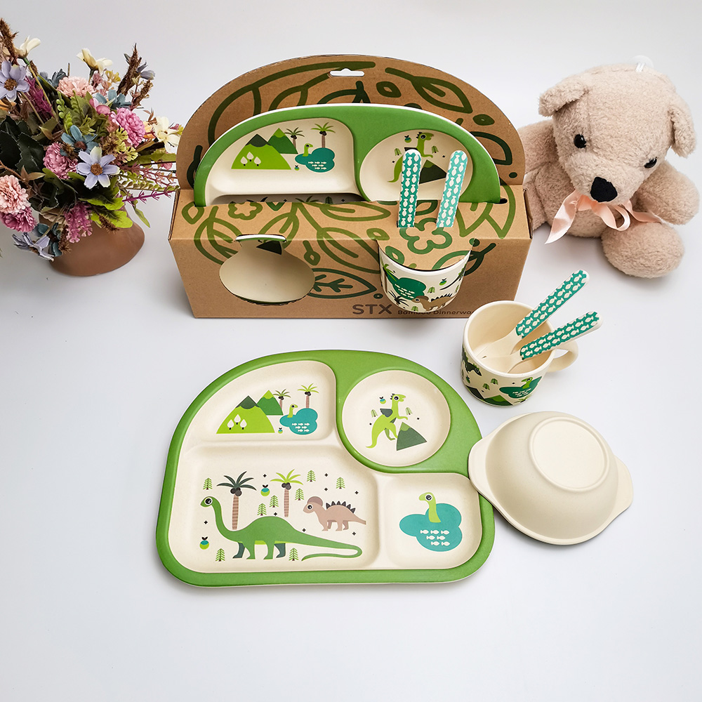 Gezonde Maaltijd Bpa Gratis Eco-vriendelijke Babyvoeding Servies Box Set Gift